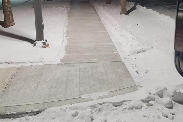 Sidewalk snow removal